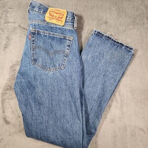 Levi's 505 Jeans Men 33x34 Blue Medium Wash Regular Fit Denim 2005 Vintage Y2K